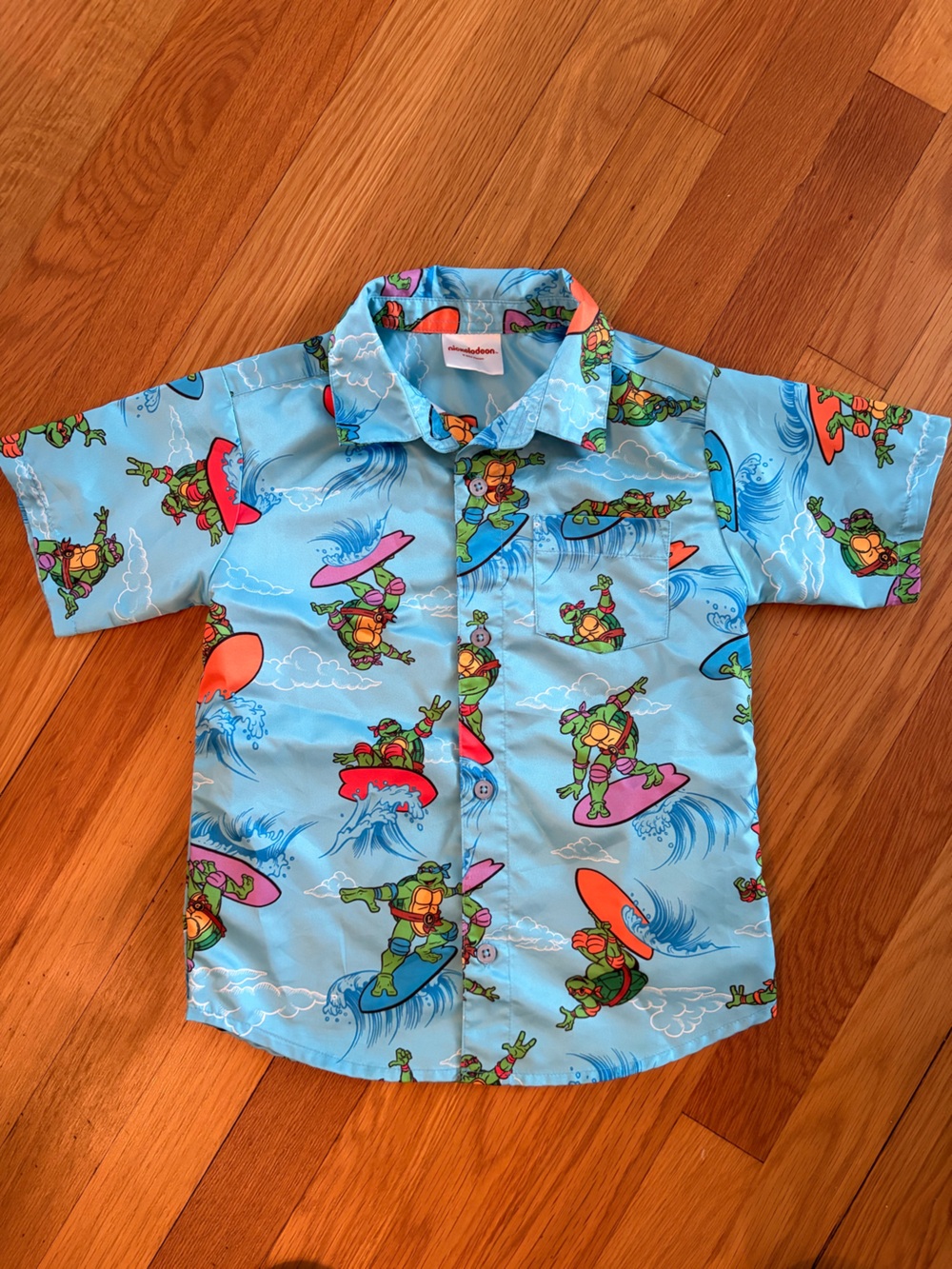 Nickelodeon | Teenage Mutant Ninja Turtles Light Blue Button-Up Shirt | Size: 6